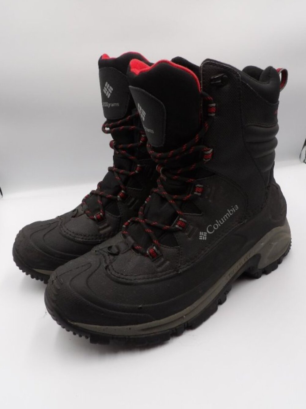 Columbia Men's Bugaboot III Winter Boots Black and Red Size 9